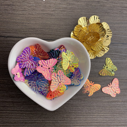 150pcs(30g)Butterfly sequins 20mm butterfly shape beads handmade children's hair accessories DIY clothing accessories