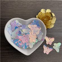 Load image into Gallery viewer, 150pcs(30g)Butterfly sequins 20mm butterfly shape beads handmade children's hair accessories DIY clothing accessories